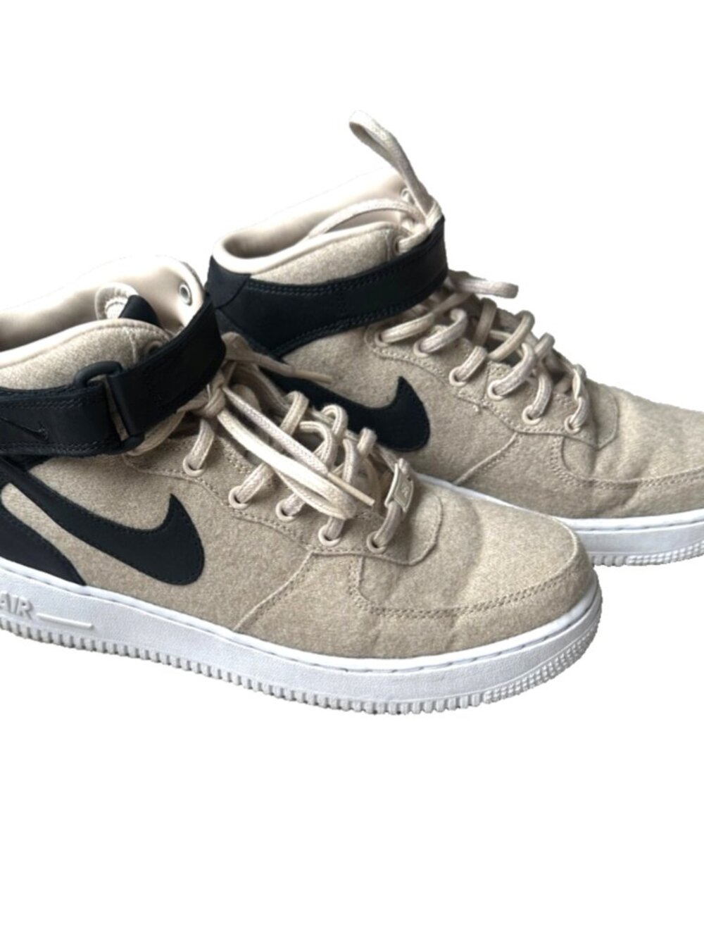 Nike Women's Air Force One Sneakers in Black and Tan